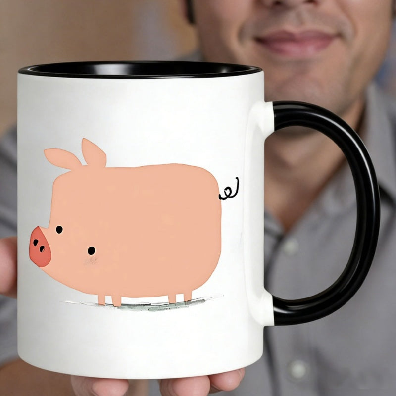 Tailorly Black Accent 11 oz Mug - cute cartoon