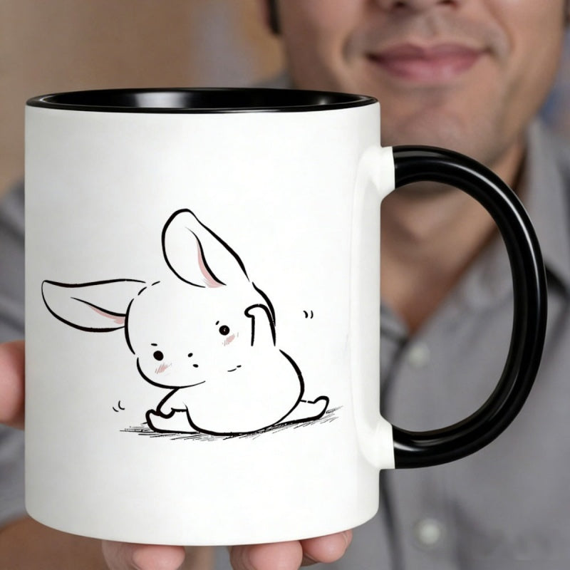 Tailorly Black Accent 11 oz Mug - dark cartoon animal