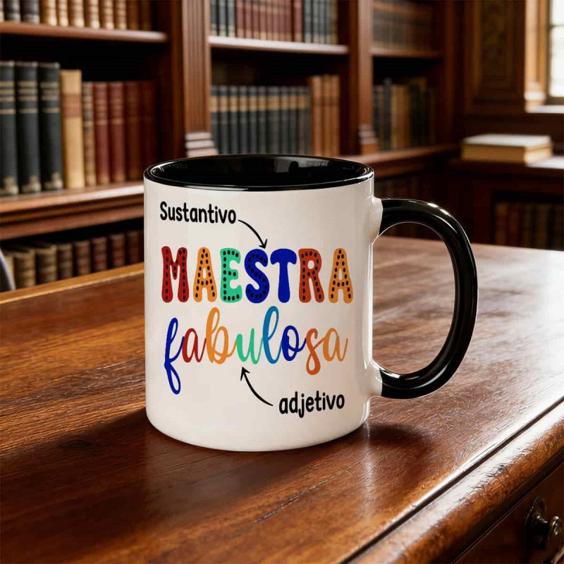 Tailorly Black Accent 11 oz Mug - 11oz 350ml ceramic coffee mug with print rim break resistant suitable for for office gifts for teachers milk for