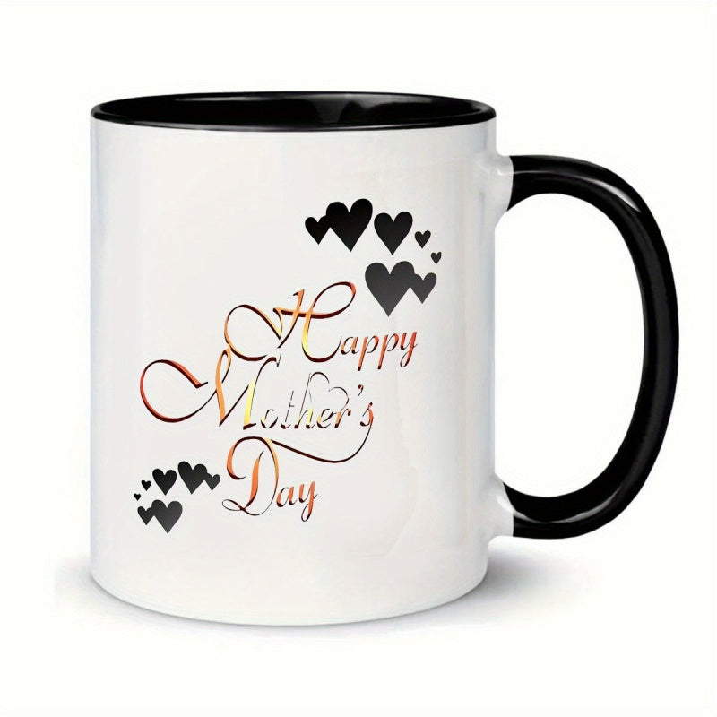 Tailorly Black Accent 11 oz Mug - 11oz printed ceramic insulated portable coffee mug suitable for hot and cold drinks hand or machine washable reusable