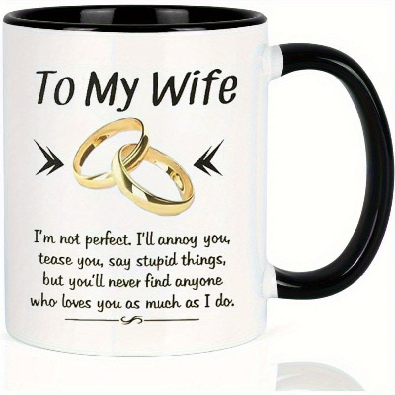 Tailorly Black Accent 11 oz Mug - wedding rings design