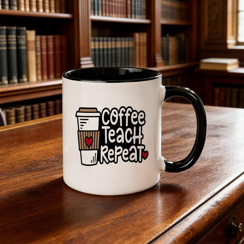 Tailorly Black Accent 11 oz Mug - pencils and rulers