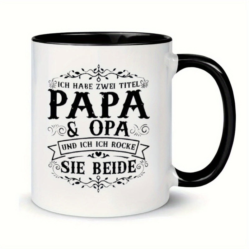 Tailorly Black Accent 11 oz Mug - ich habe zwei funny grandfather fathers day gift