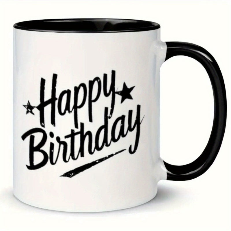 Tailorly Black Accent 11 oz Mug - 1pc themed mug compatible for hot drinks cup ideal birthday christmas summer gift hand wash only