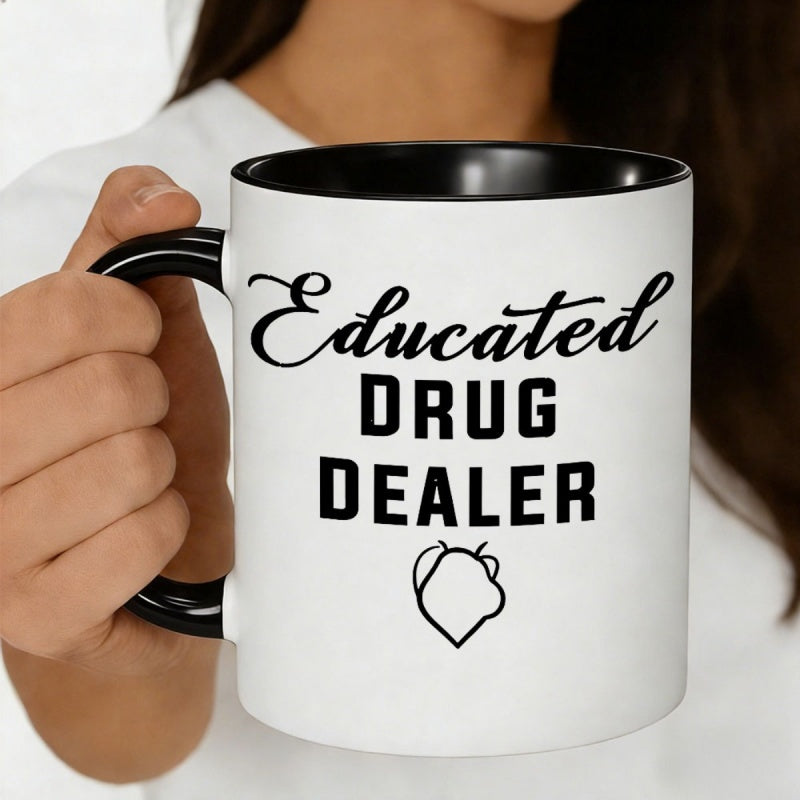 Tailorly Black Accent 11 oz Mug - drug dealer text
