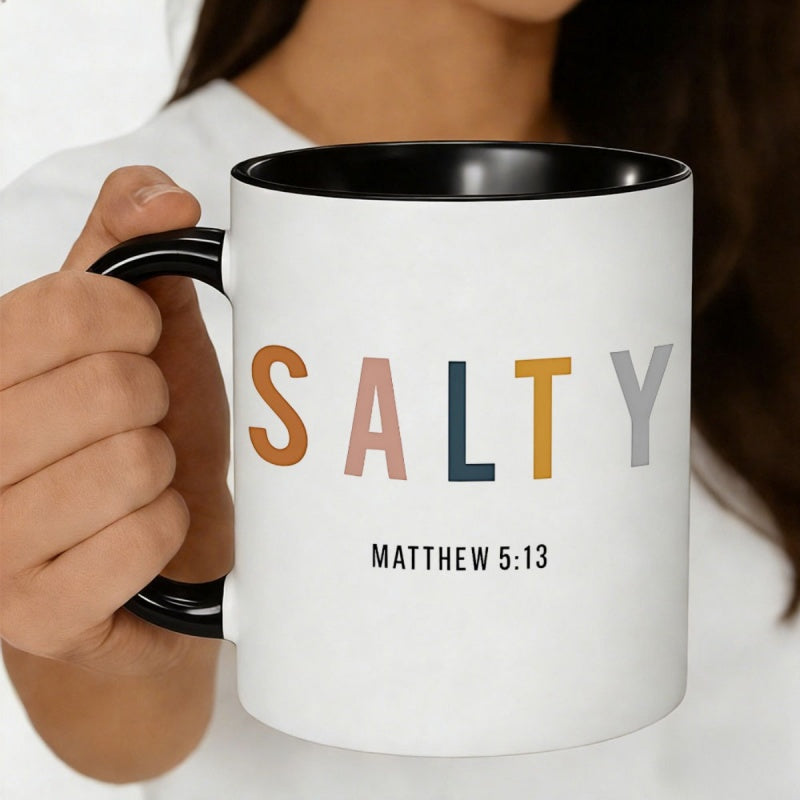 Tailorly Black Accent 11 oz Mug - text in vibrant colors