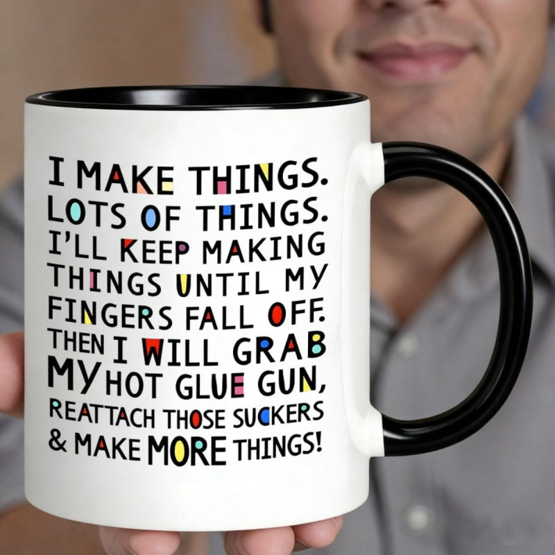 Tailorly Black Accent 11 oz Mug - abstract geometric shapes