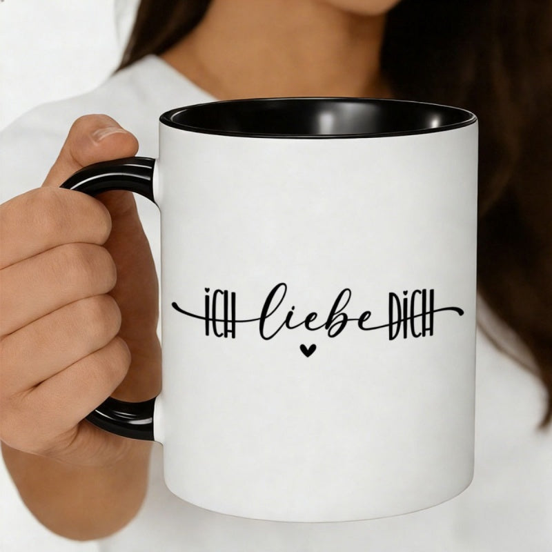 Tailorly Black Accent 11 oz Mug - ich liebe dich