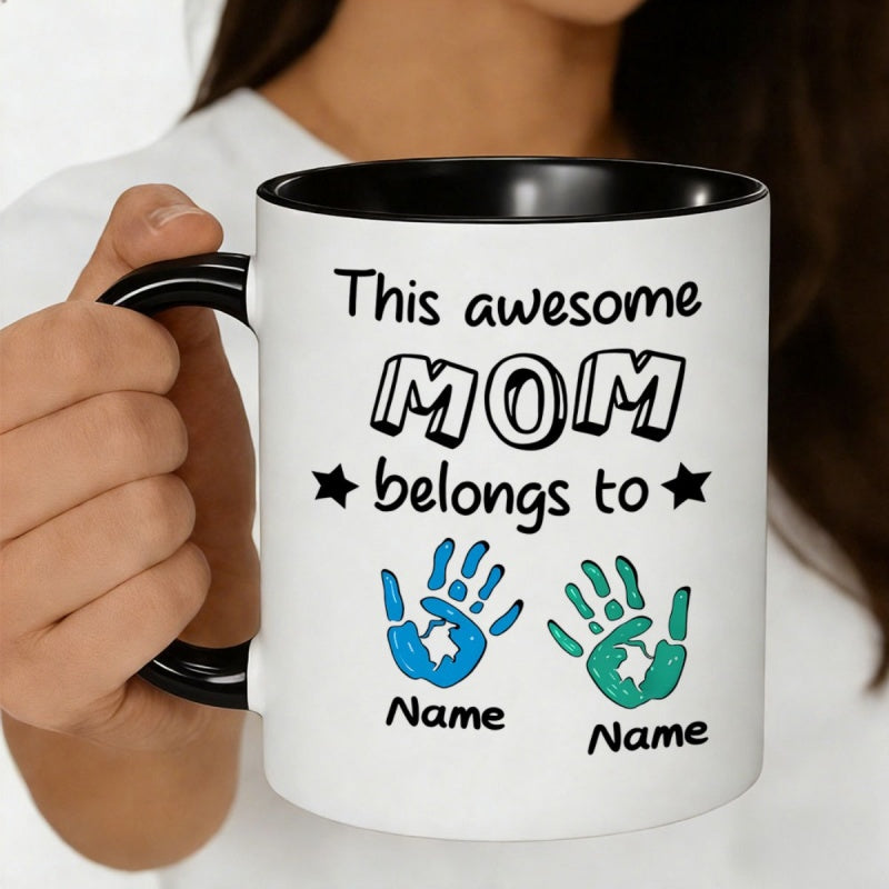 Tailorly Black Accent 11 oz Mug - blue art