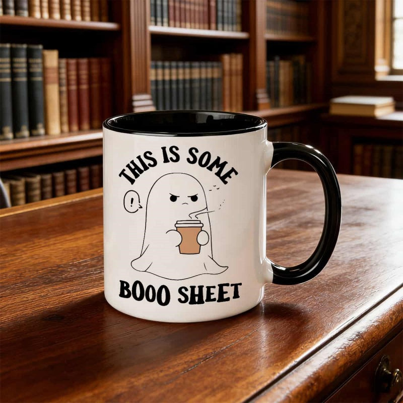 Tailorly Black Accent 11 oz Mug - some boo sheet