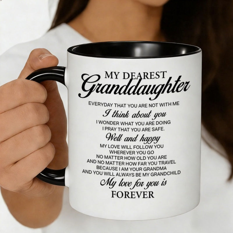 Tailorly Black Accent 11 oz Mug - granddaughter poem
