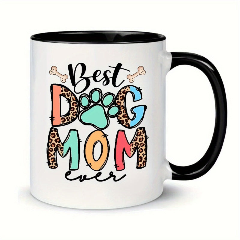 Tailorly Black Accent 11 oz Mug - an 11 ounce printed ceramic travel mug suitable for hot and cold beverages hand washed or machine washed reusable