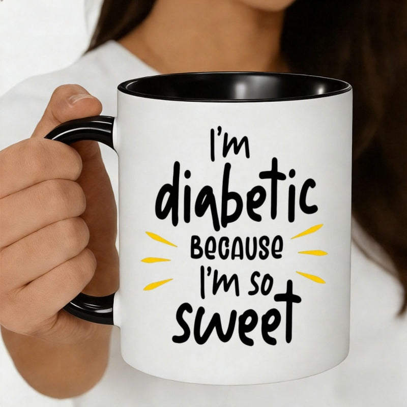 Tailorly Black Accent 11 oz Mug - humorous quote yellow