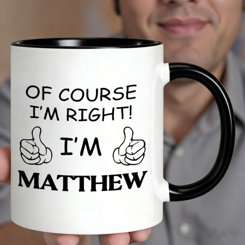 Tailorly Black Accent 11 oz Mug - thumbs up graphic