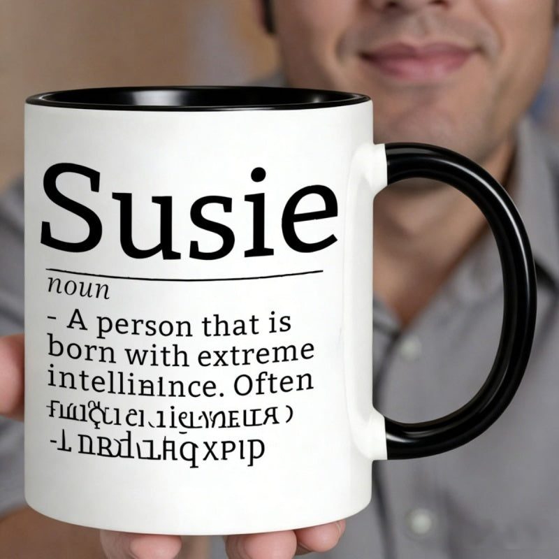 Tailorly Black Accent 11 oz Mug - extreme intelligence noun definition