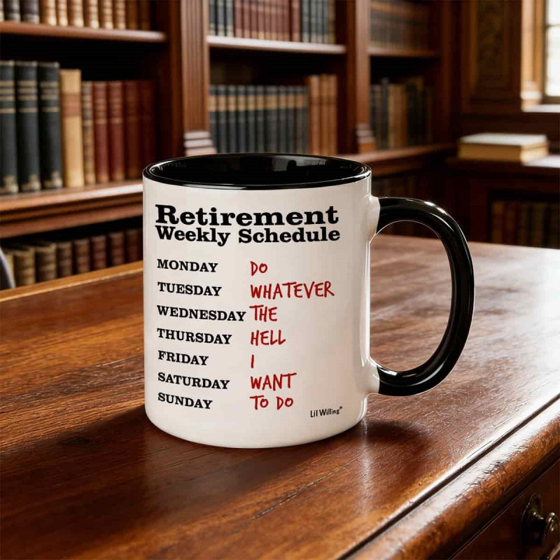 Tailorly Black Accent 11 oz Mug - 11oz printed milk cup funny design coffee bar ceramic cup durable and easy to clean suitable for valentines day
