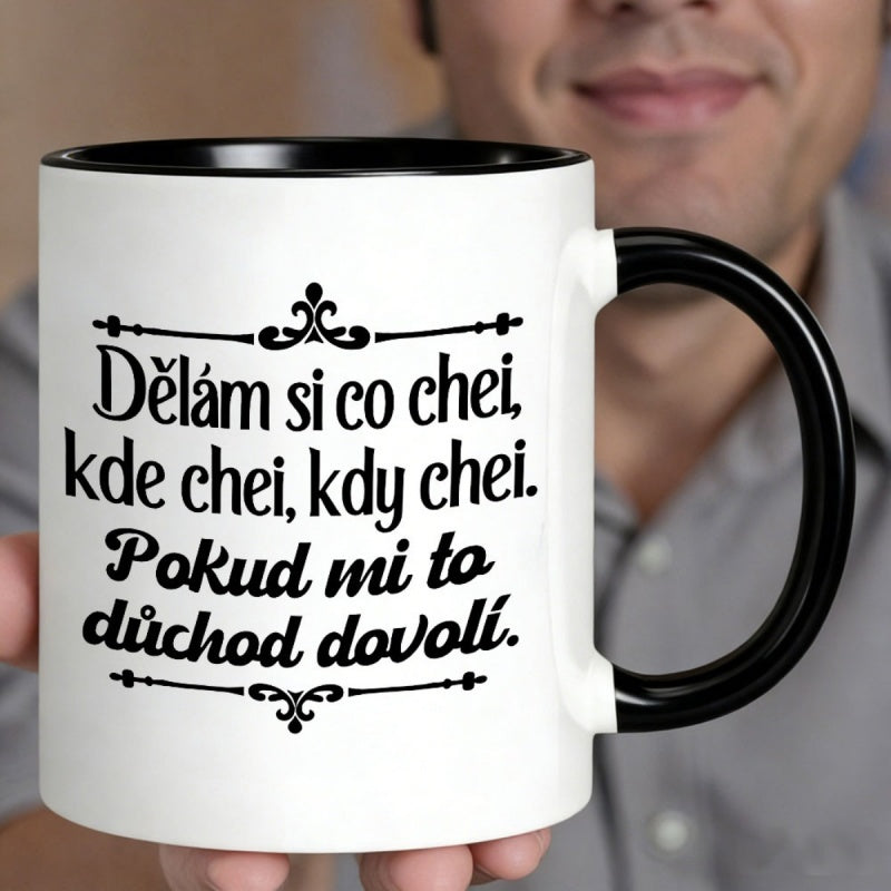 Tailorly Black Accent 11 oz Mug - quote dlm si co chei