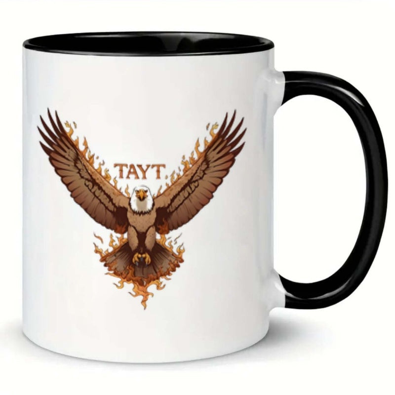 Tailorly Black Accent 11 oz Mug - christmas new year text and holiday seasonal elements