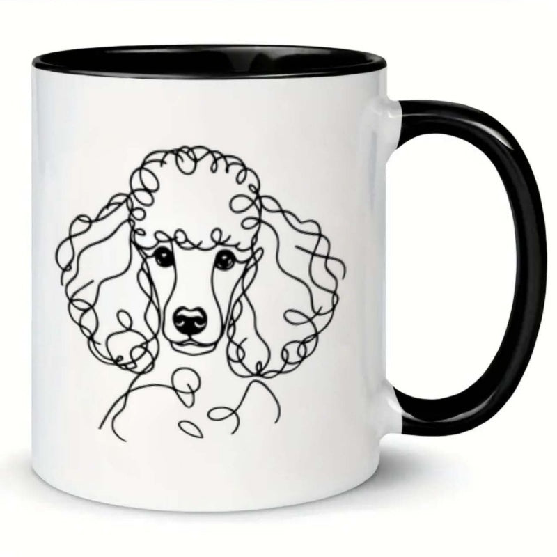 Tailorly Black Accent 11 oz Mug - adorable poodle