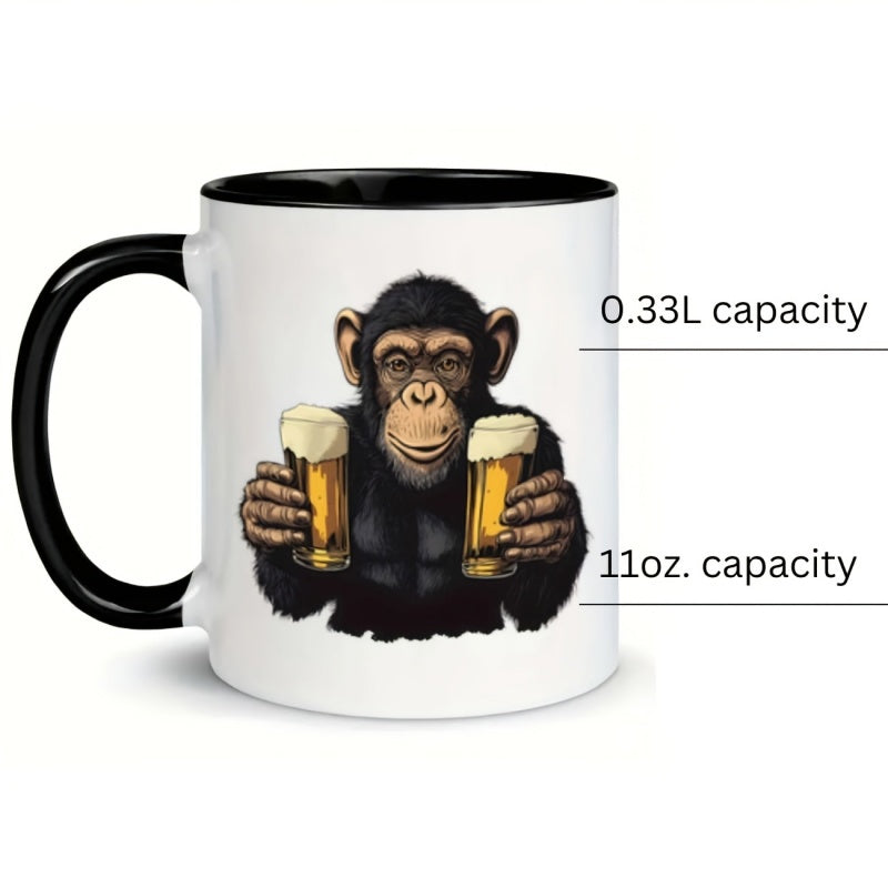Tailorly Black Accent 11 oz Mug - 1 beer glasses 11oz ceramic coffee mug ideal gift for _e5766d6715bf43568753e161bfc44620