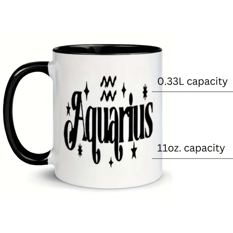Tailorly Black Accent 11 oz Mug - aquarius themed