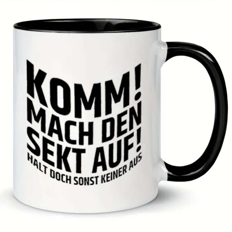 Tailorly Black Accent 11 oz Mug - text german mug holiday gift birthday christmas summer birthday christmas unique gif
