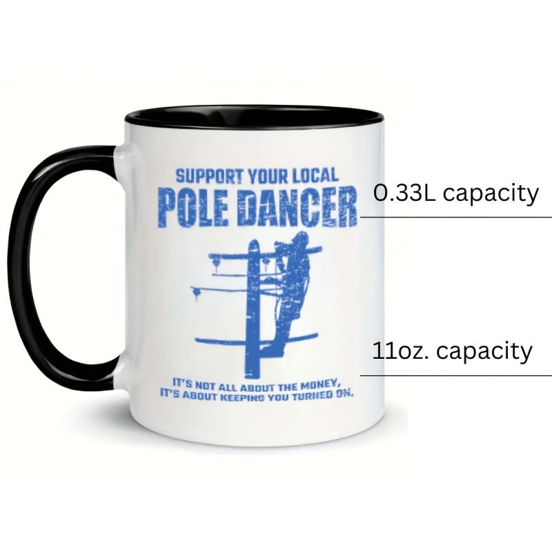 Tailorly Black Accent 11 oz Mug - 1 pole coffee mug 11oz ceramic coffee cups water cups drinkware birthday gifts holiday gifts_c606b283cb814b2aa60fe8fa9c0fcbb0