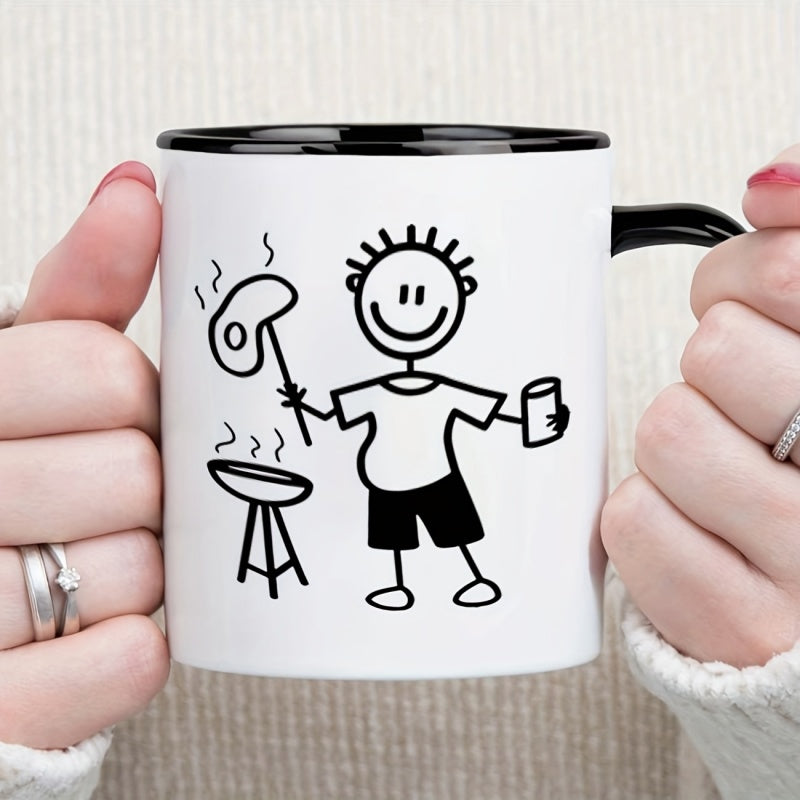 Tailorly Black Accent 11 oz Mug - fish funny