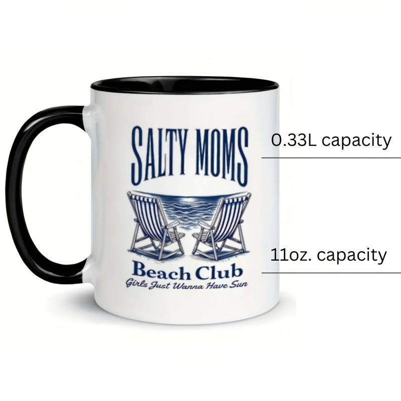 Tailorly Black Accent 11 oz Mug - ocean cartoon