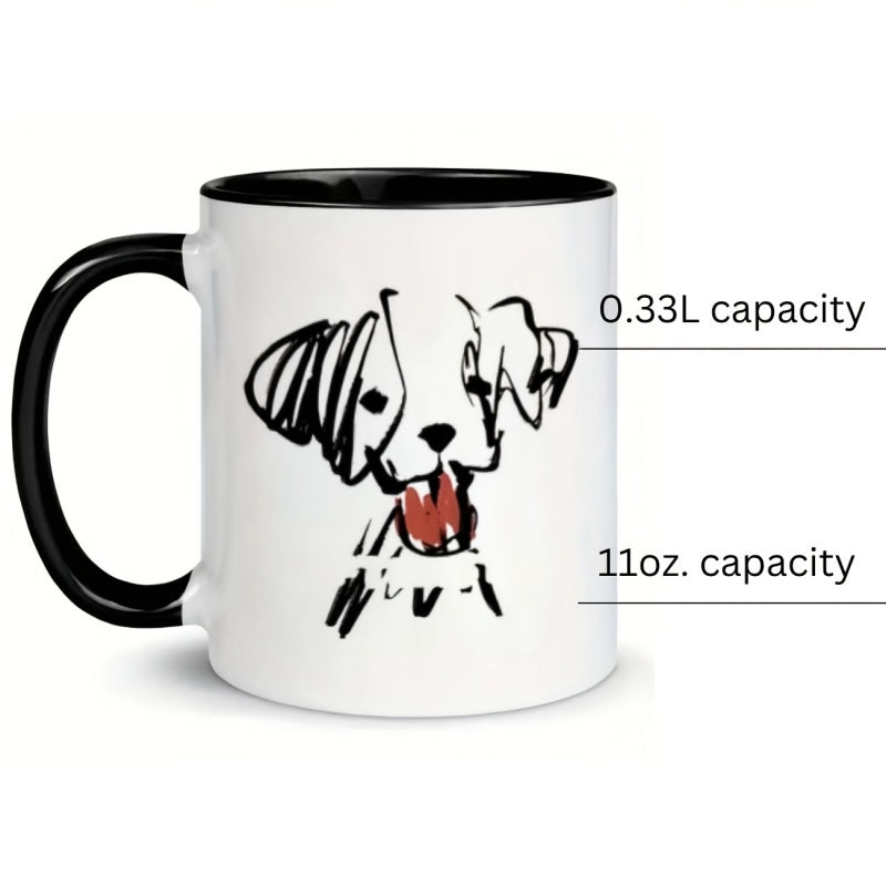 Tailorly Black Accent 11 oz Mug - sketch tongue
