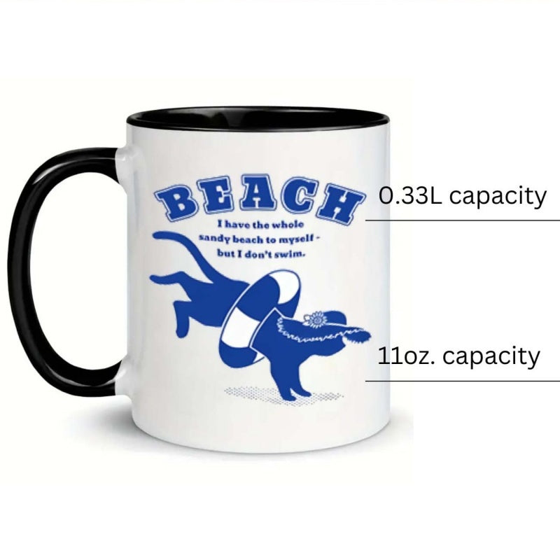 Tailorly Black Accent 11 oz Mug - ring flower