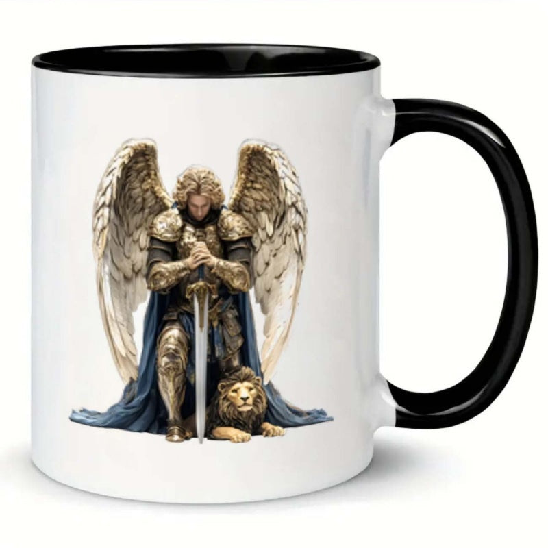 Tailorly Black Accent 11 oz Mug - golden accent medieval themed
