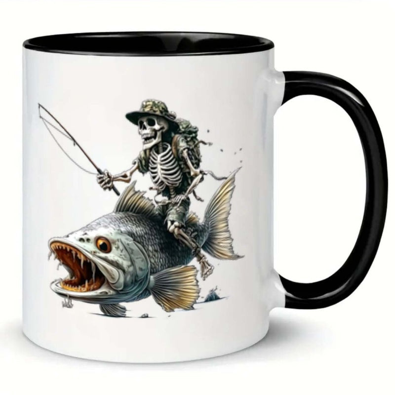 Tailorly Black Accent 11 oz Mug - fish