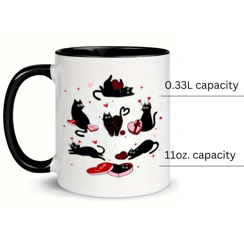 Tailorly Black Accent 11 oz Mug - feline themed