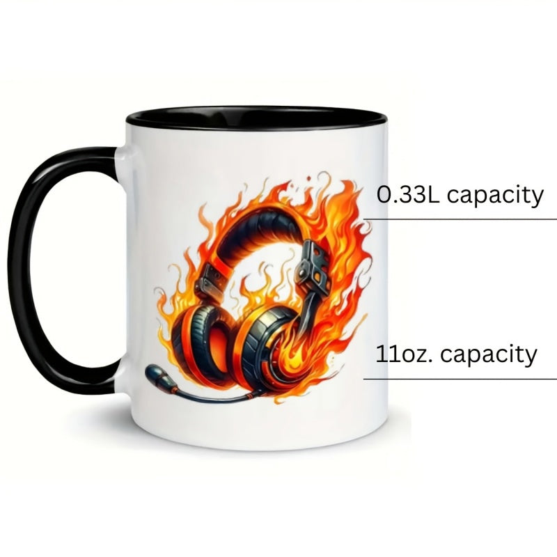 Tailorly Black Accent 11 oz Mug - a humorous fire themed design