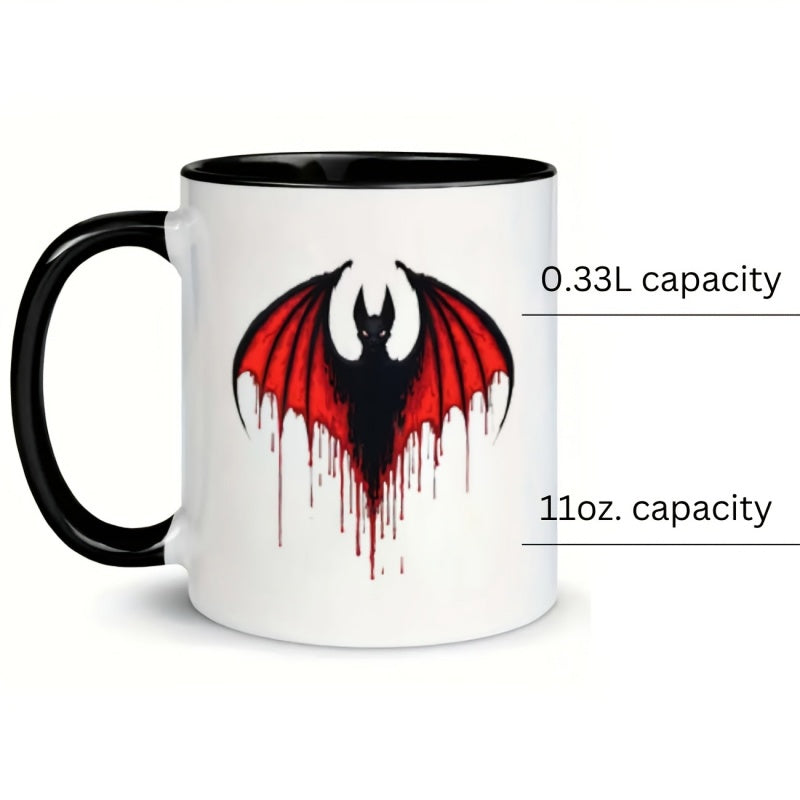 Tailorly Black Accent 11 oz Mug - bat blood