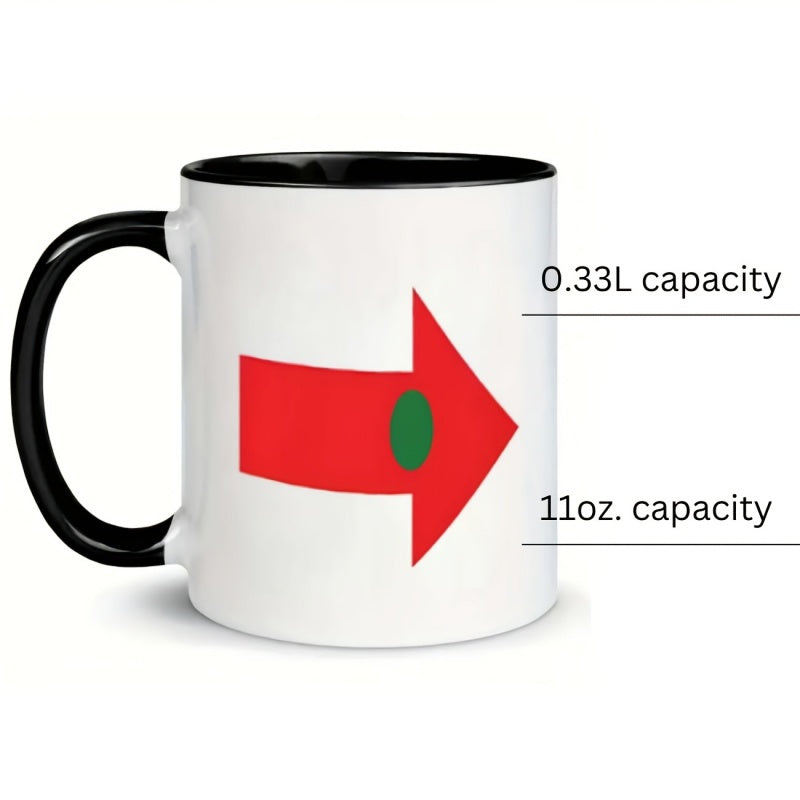 Tailorly Black Accent 11 oz Mug - arrow circle