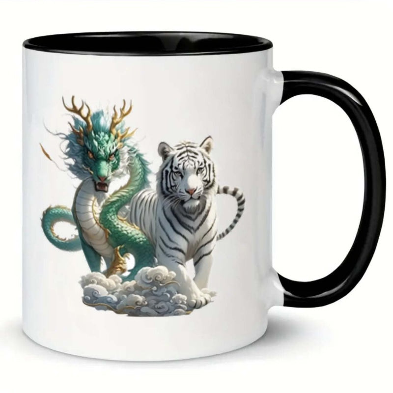 Tailorly Black Accent 11 oz Mug - humorous mug with clouds