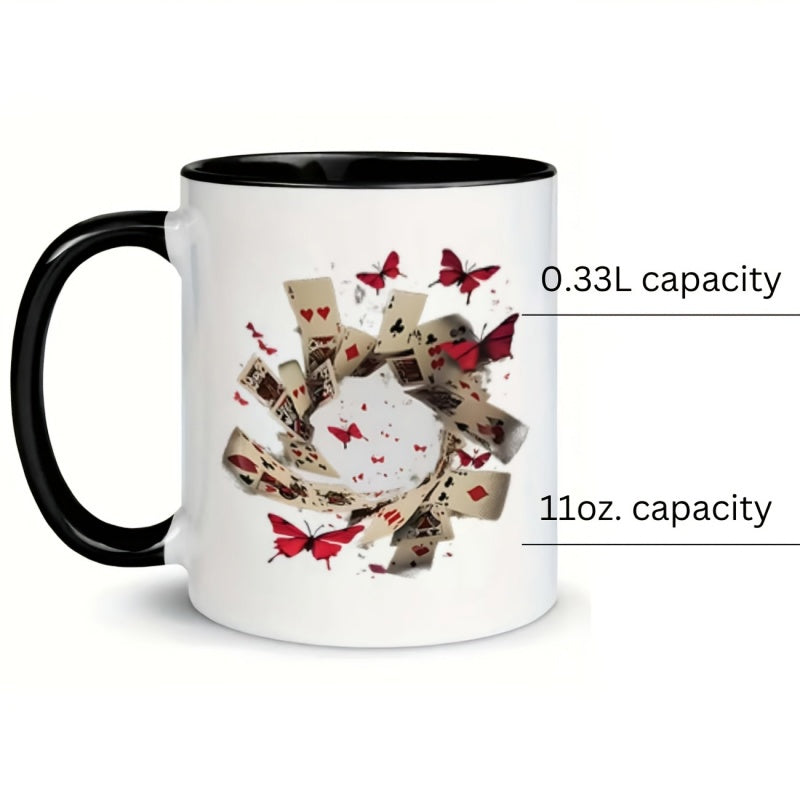 Tailorly Black Accent 11 oz Mug - playing cards