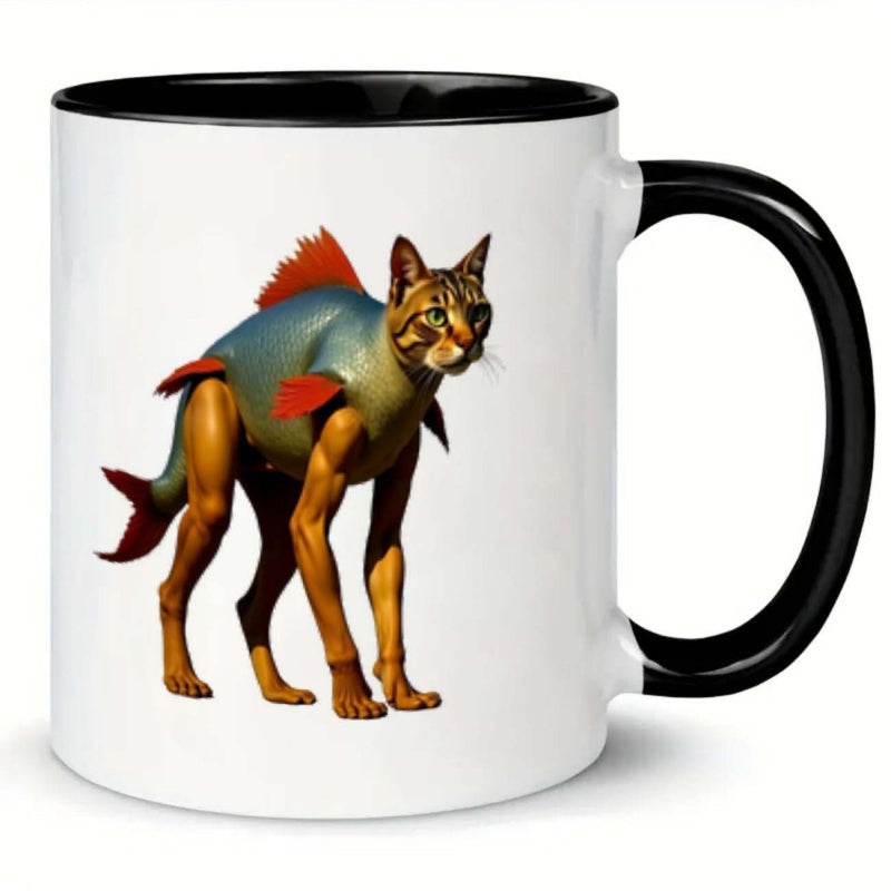 Tailorly Black Accent 11 oz Mug - catfish