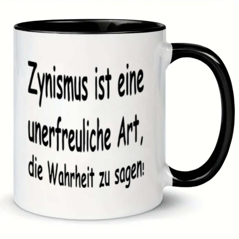Tailorly Black Accent 11 oz Mug - fish