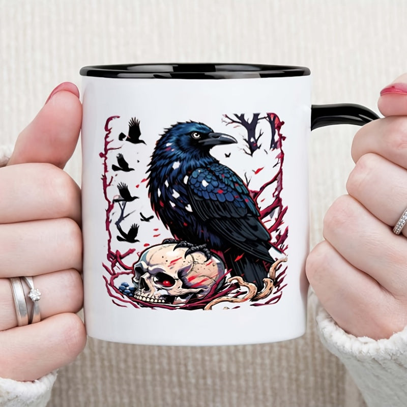Tailorly Black Accent 11 oz Mug - skull and branches