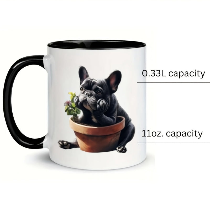 Tailorly Black Accent 11 oz Mug - themed pot plant design