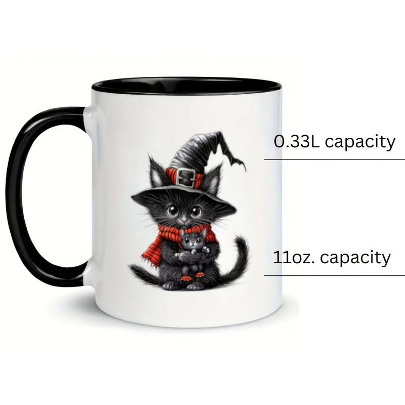 Tailorly Black Accent 11 oz Mug - hat and scarf