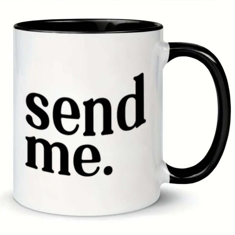 Tailorly Black Accent 11 oz Mug - text coffee， christmas， new year