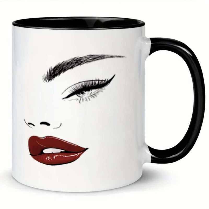 Tailorly Black Accent 11 oz Mug - heart hands