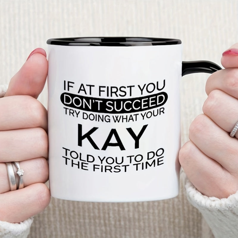Tailorly Black Accent 11 oz Mug - kay dont humorous cartoon