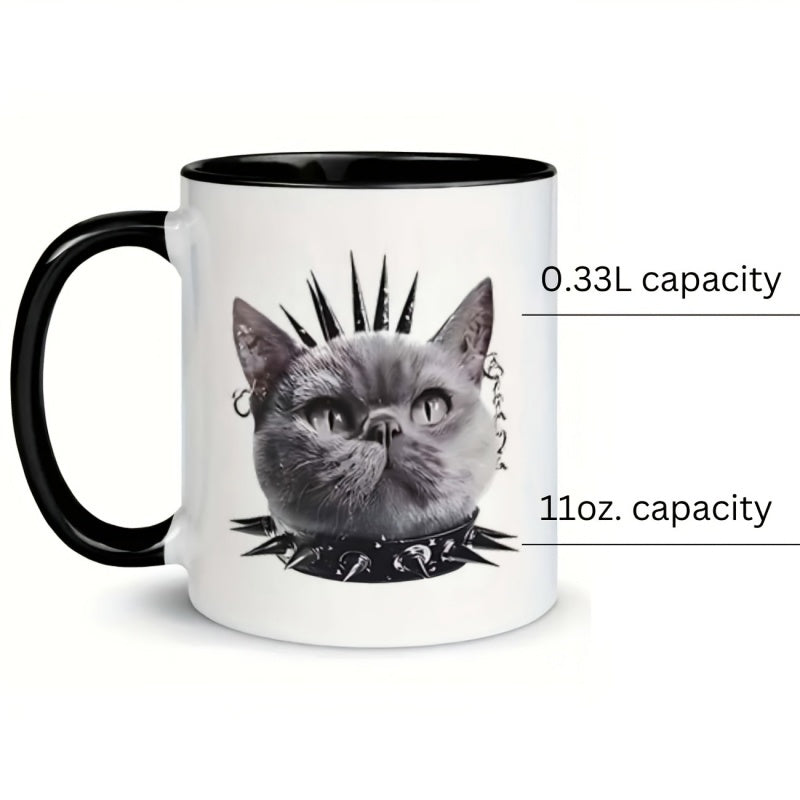 Tailorly Black Accent 11 oz Mug - spikes chains