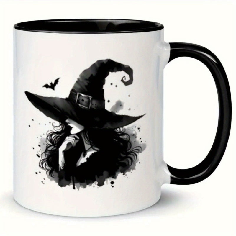 Tailorly Black Accent 11 oz Mug - black witch profile