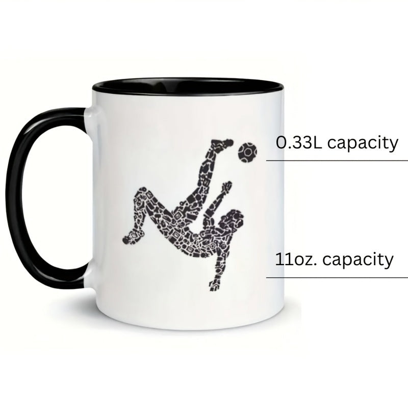 Tailorly Black Accent 11 oz Mug - bicycle kick soccer